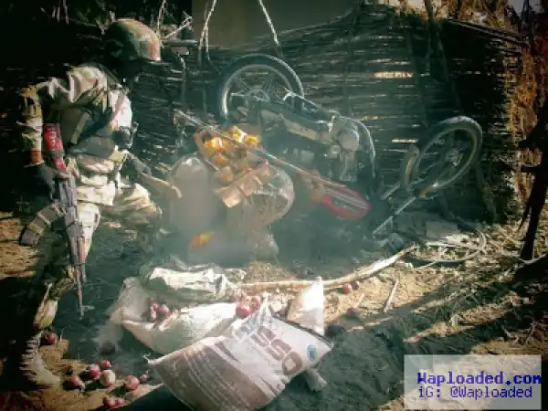 Photos: Nigerian troops destroys Boko Haram terrorist camp in Sambisa and Alagarno forests